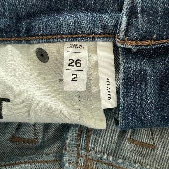 LOFT Womens Denim Jean Shorts Size 2 Relaxed Medium Wash Cuffed Denim Shorts - Picture 4 of 6